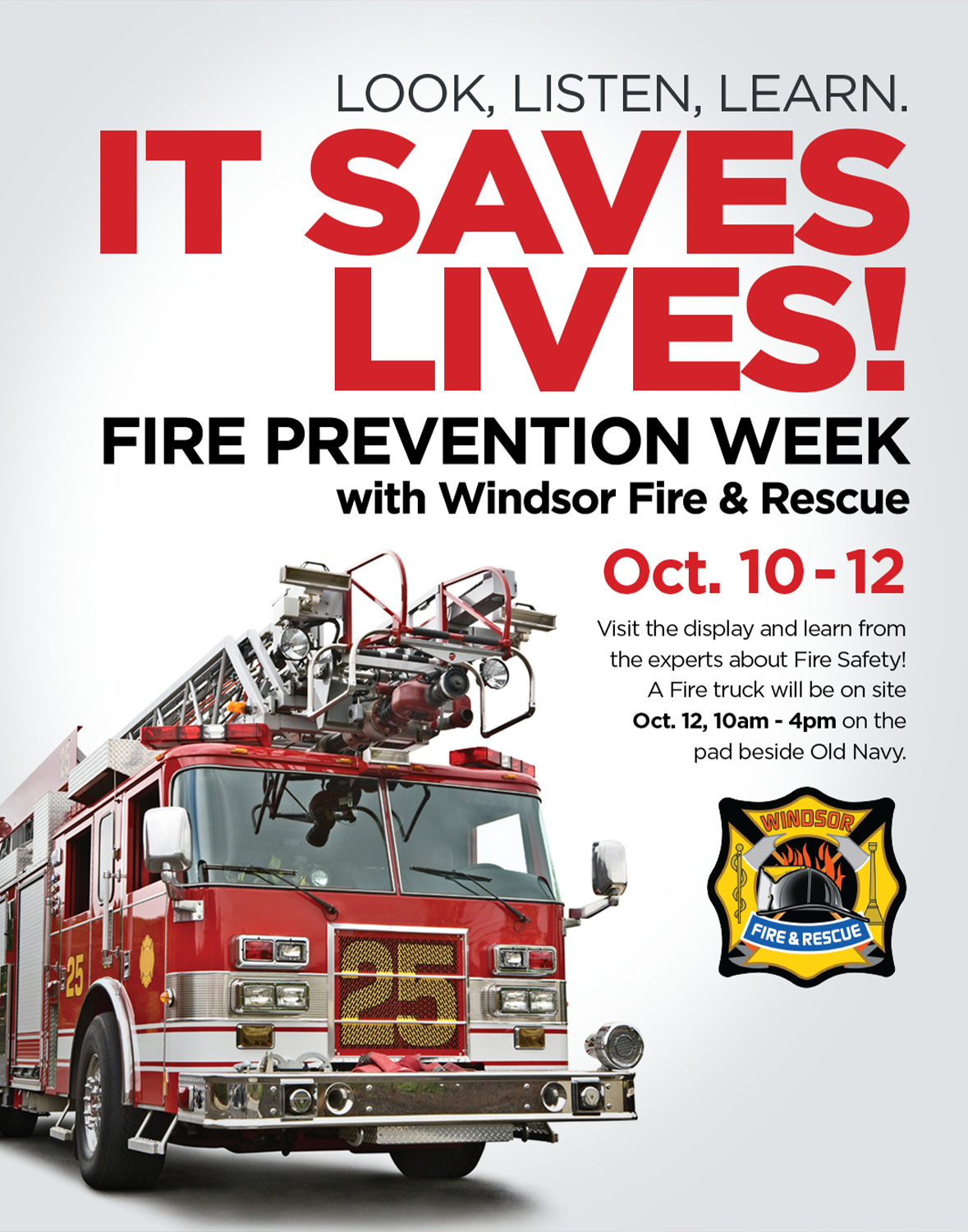 Fire Prevention Week Poster for Devonshire Mall